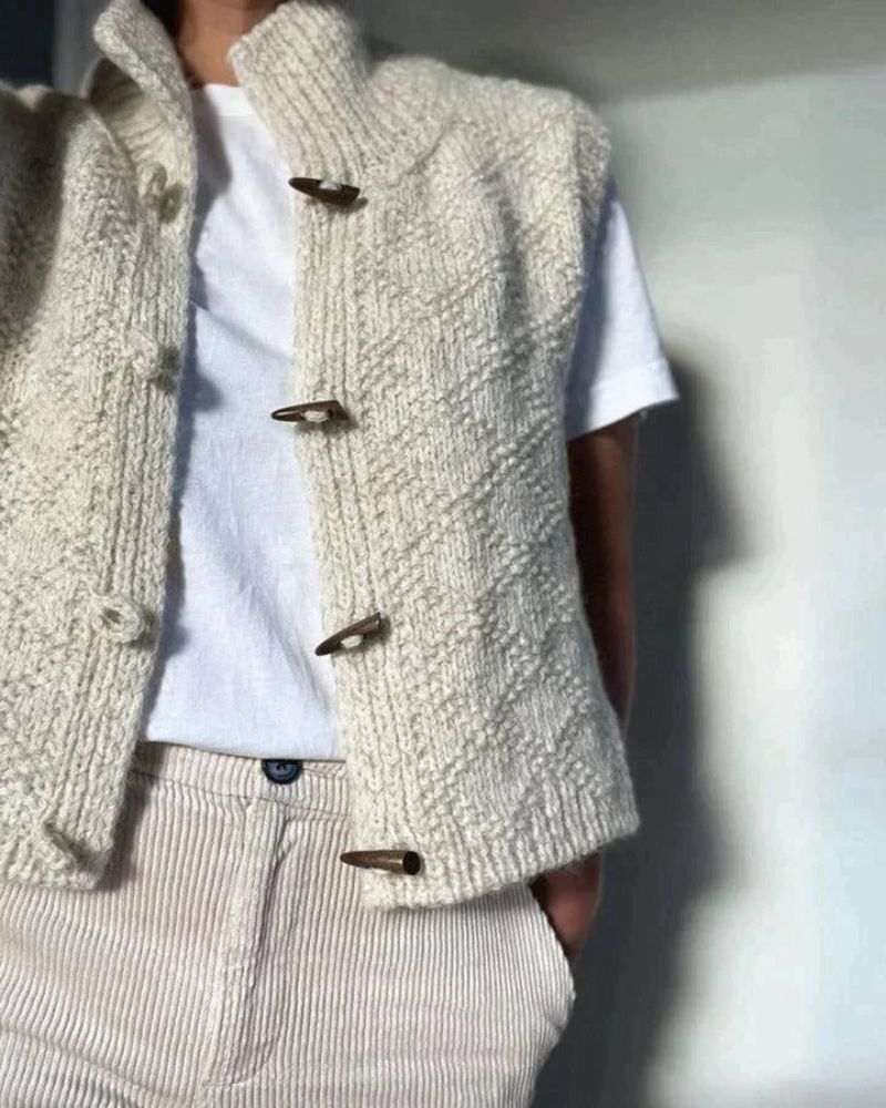 Karen Moree | Cozy Knit Sleeveless Cardigan