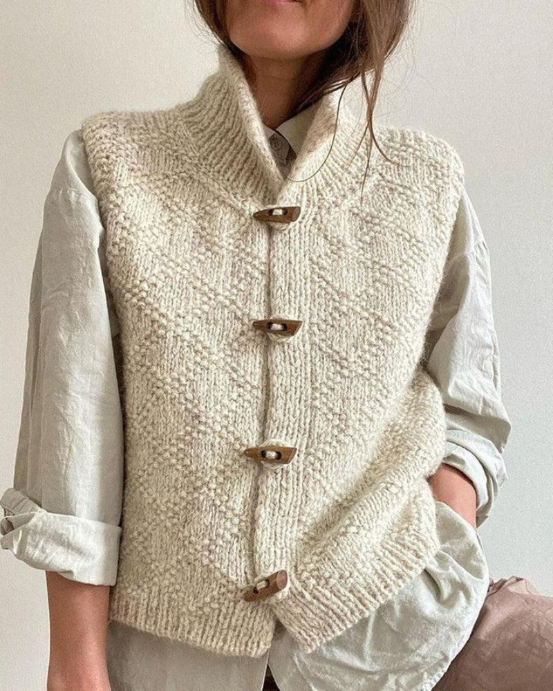 Karen Moree | Cozy Knit Sleeveless Cardigan