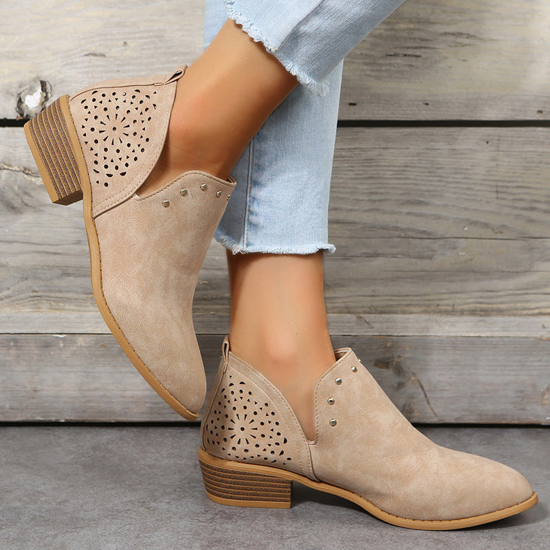 Karen Moree | Low Cut Perforated Ankle Boot