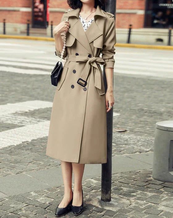 Karen Moree | Trench Coat With Double Breasted Button Placket