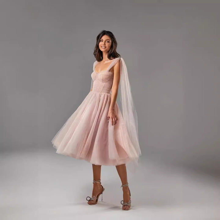 Karen Moree | A-Line Cocktail Dress With Sheer Overlay