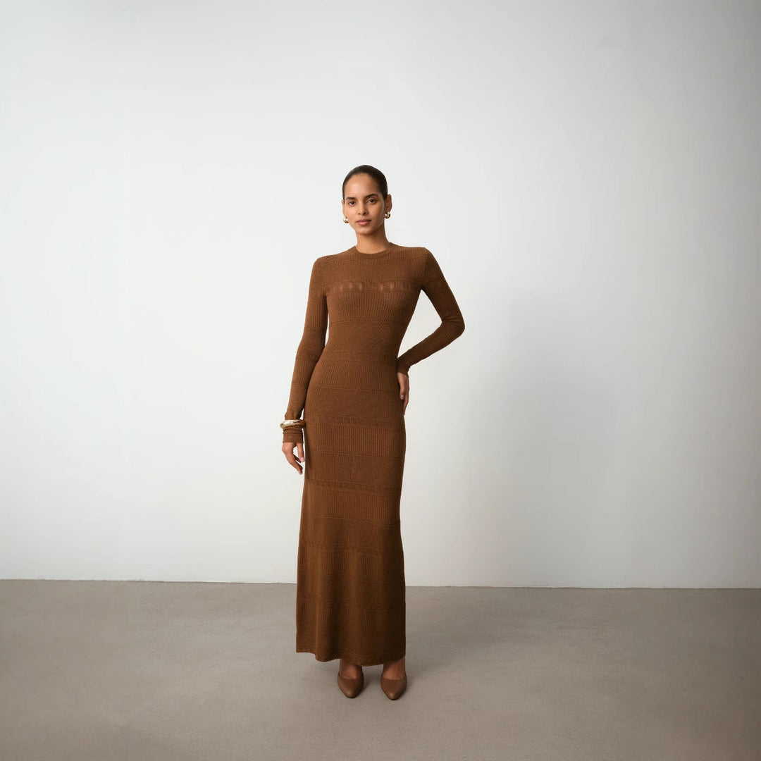 Karen Moree | Women's Winter Maxi Dress, Long Sleeves
