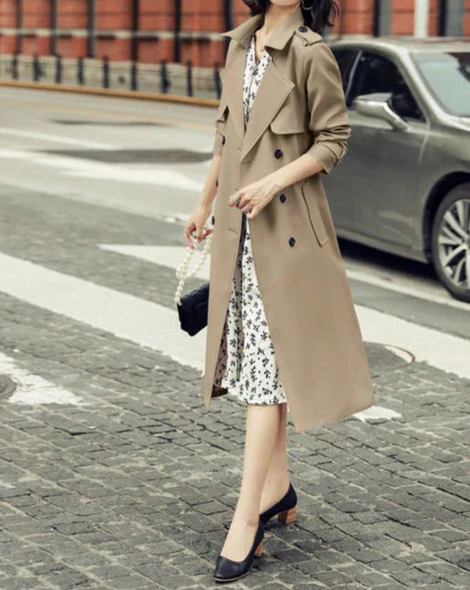 Karen Moree | Trench Coat With Double Breasted Button Placket