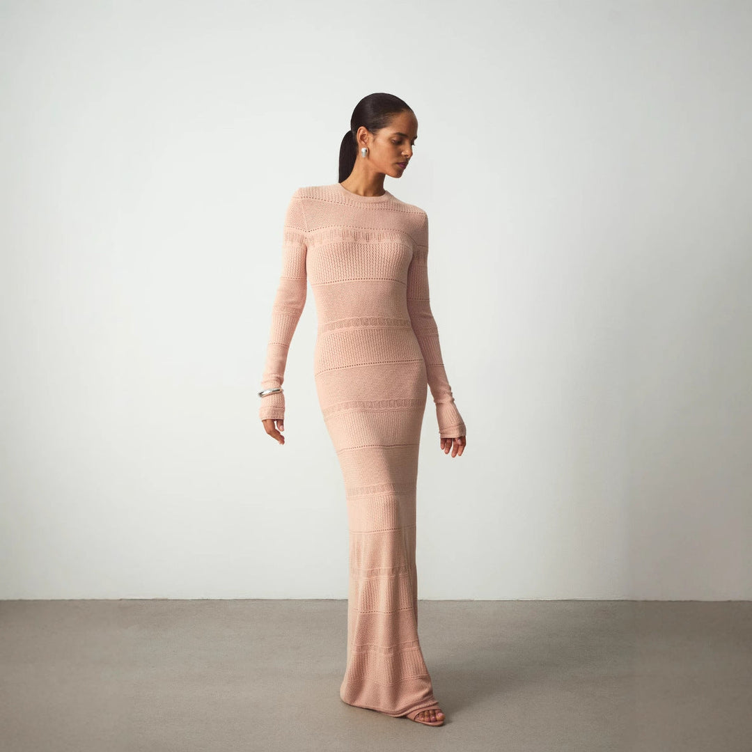 Karen Moree | Women's Winter Maxi Dress, Long Sleeves