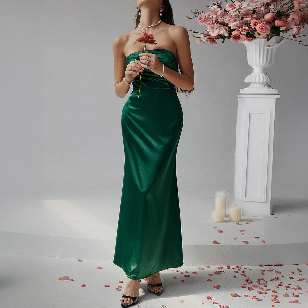 Karen Moree | Strapless Satin Cocktail Dress
