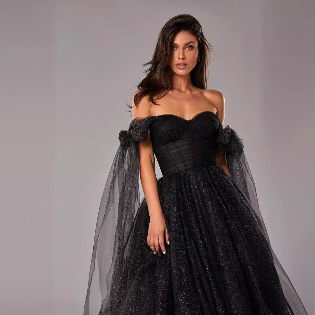 Karen Moree | A-Line Cocktail Dress With Sheer Overlay