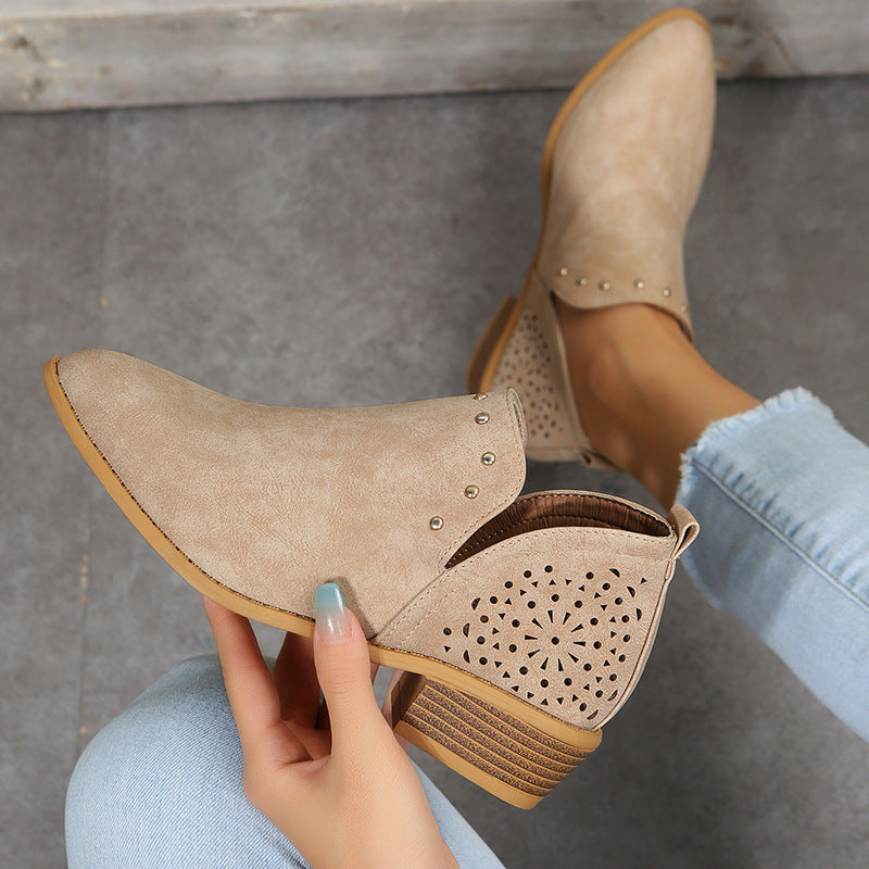 Karen Moree | Low Cut Perforated Ankle Boot