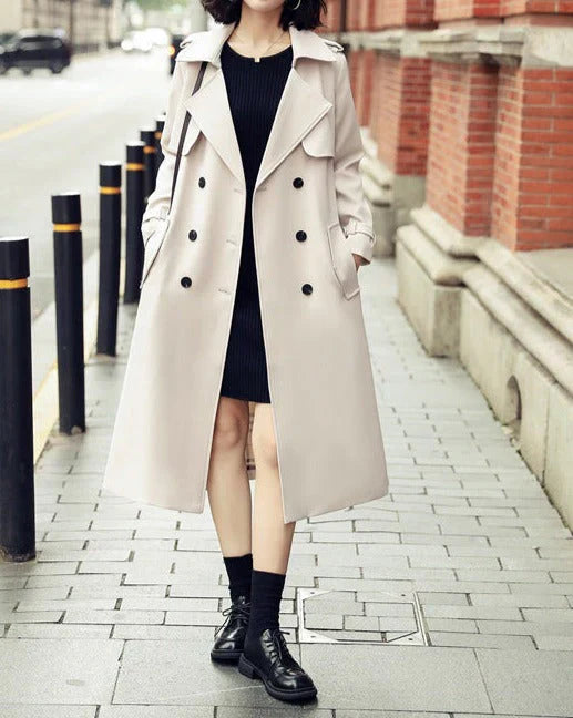 Karen Moree | Trench Coat With Double Breasted Button Placket