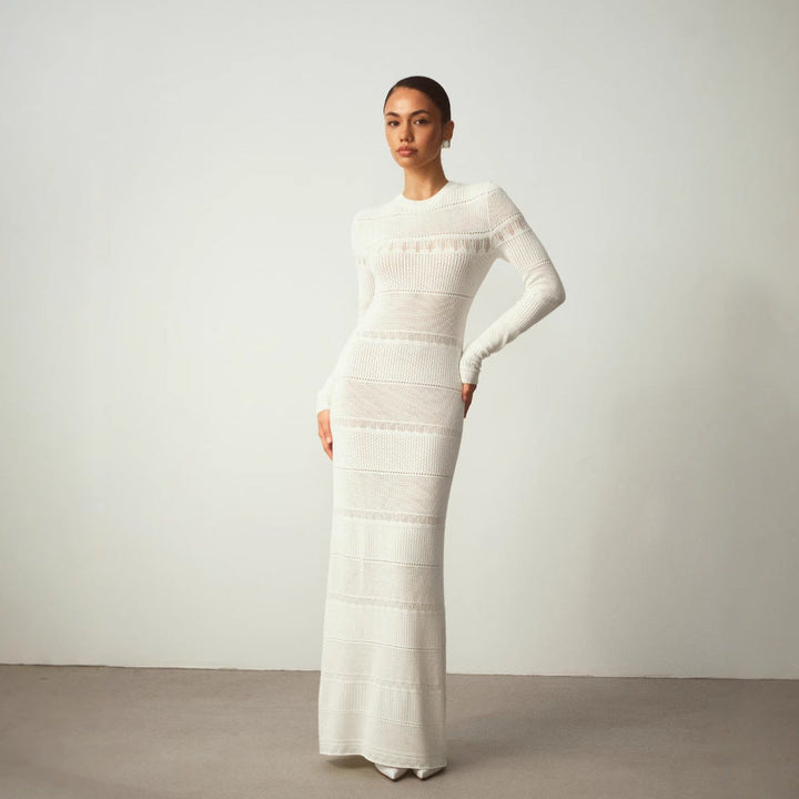 Karen Moree | Women's Winter Maxi Dress, Long Sleeves