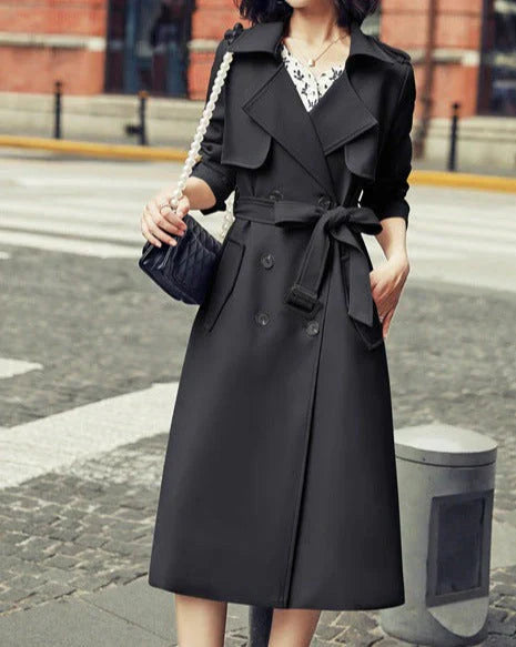 Karen Moree | Trench Coat With Double Breasted Button Placket