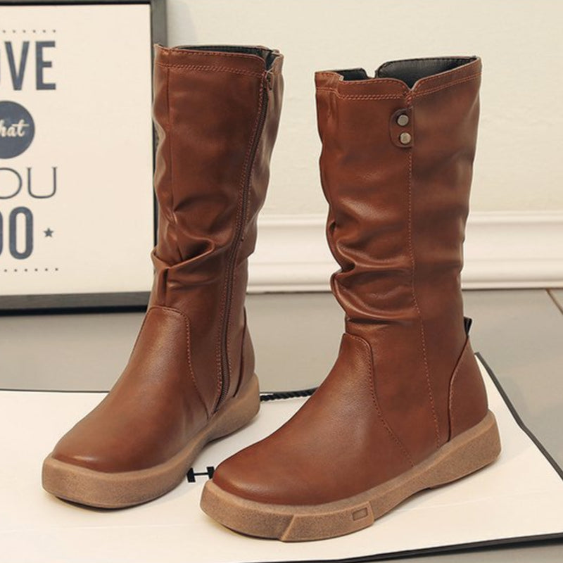 Karen Moree | Waterproof Vegan Leather Boots With Zipper