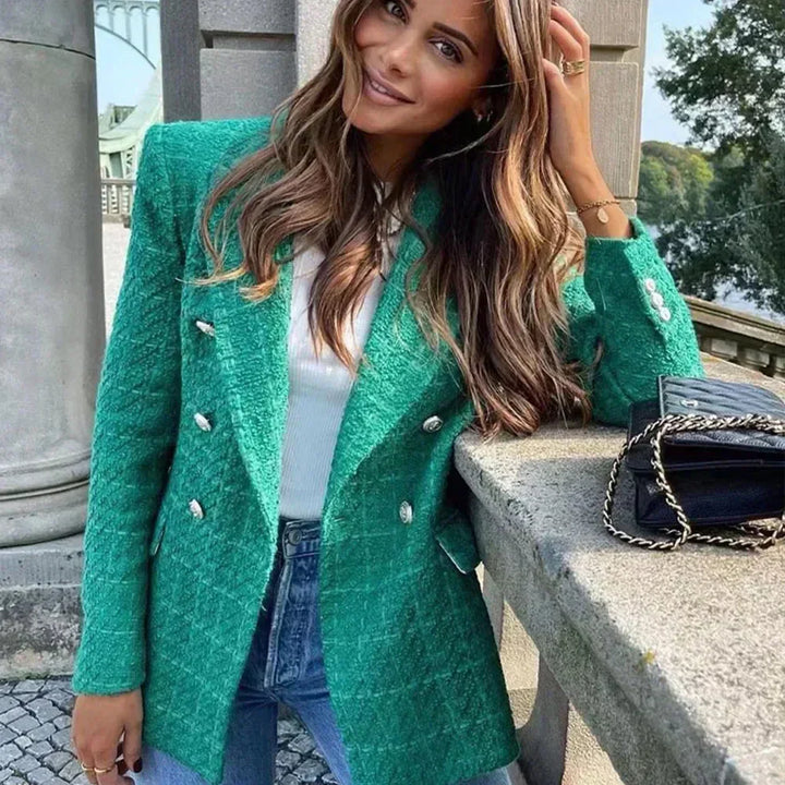 Karen Moree | Stylish Tweed Blazer