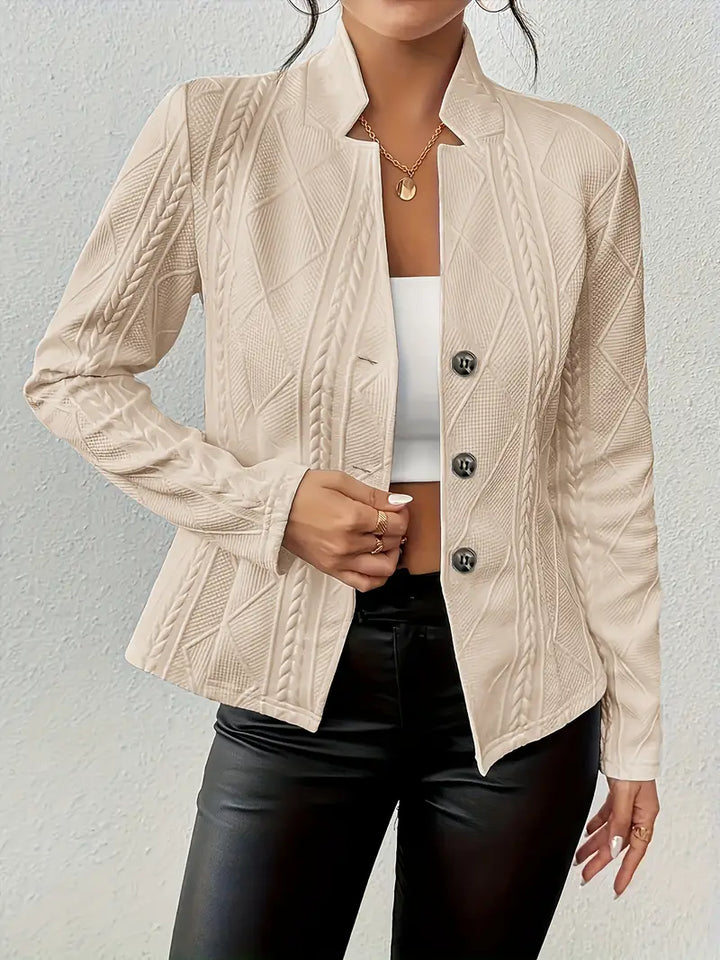 Karen Moree | Blazer With Embroidery And Reverse Collar