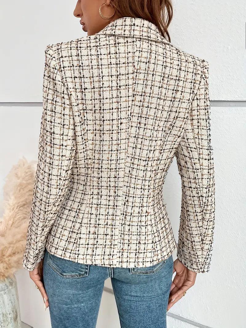 Karen Moree | Double-Breasted Blazer With Checked Pattern
