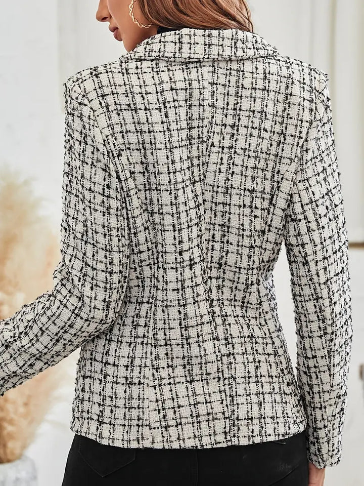 Karen Moree | Double-Breasted Blazer With Checked Pattern