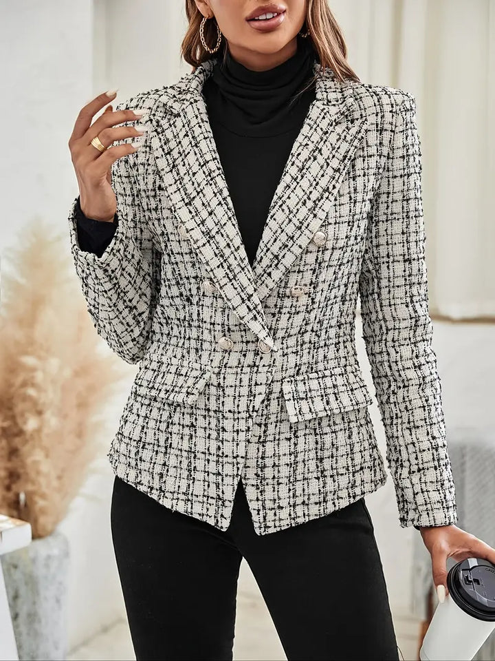 Karen Moree | Double-Breasted Blazer With Checked Pattern