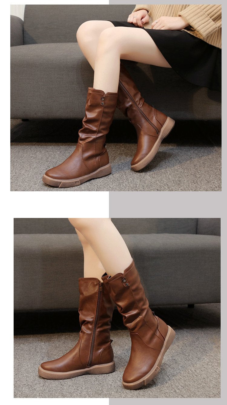 Karen Moree | Waterproof Vegan Leather Boots With Zipper