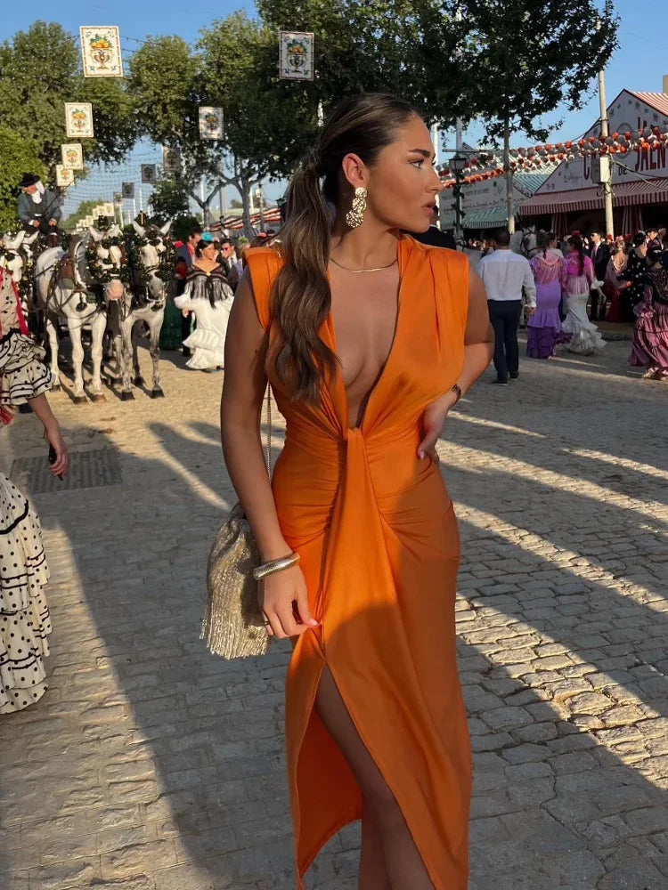 Karen Moree | Elegant Pleated Dress