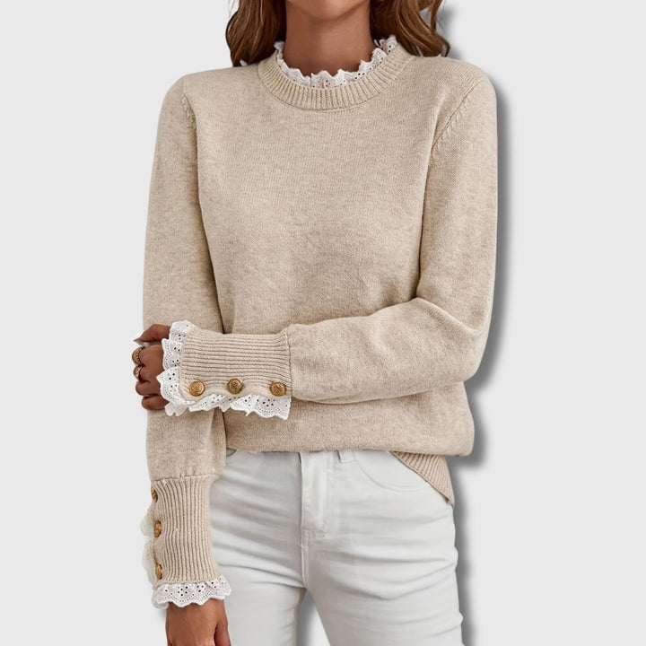 Karen Moree | Sweater With Lace Details