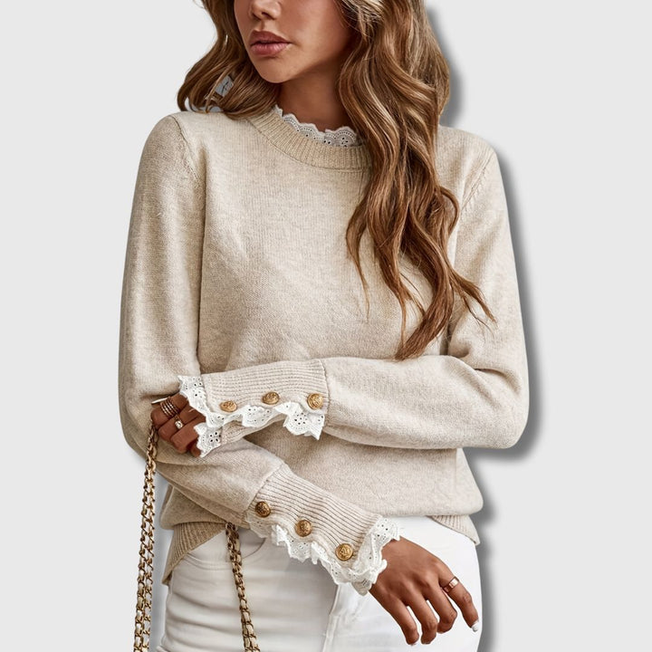 Karen Moree | Sweater With Lace Details