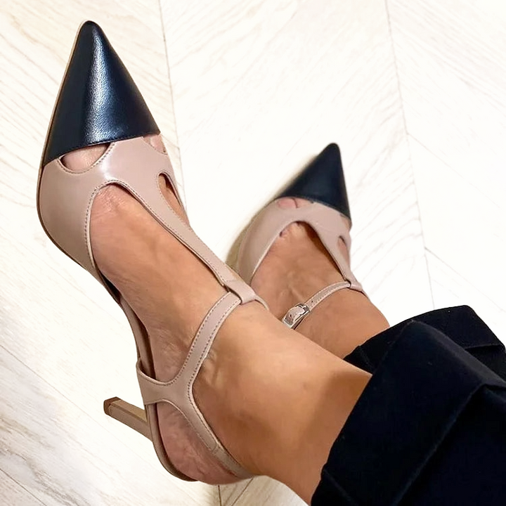 Karen Moree | Two-Tone T-Strap Heel