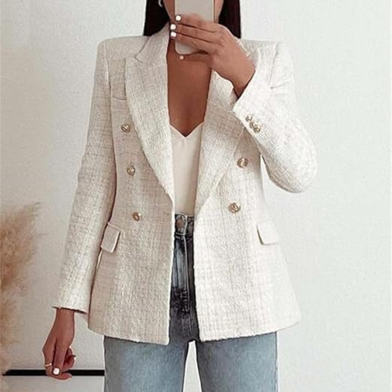 Karen Moree | Stylish Tweed Blazer