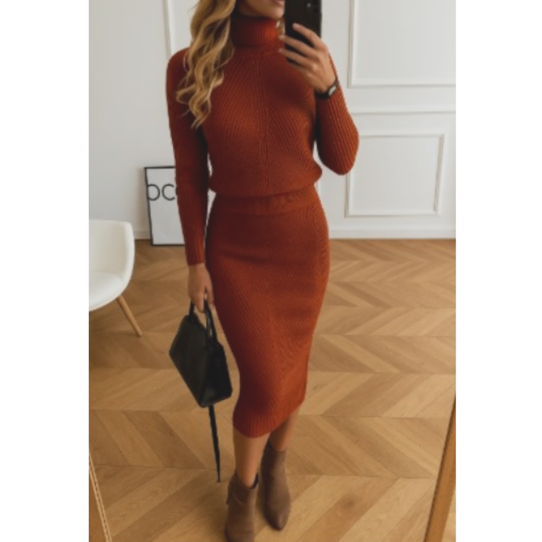 Karen Moree | Cozy Knit Sweater Dress