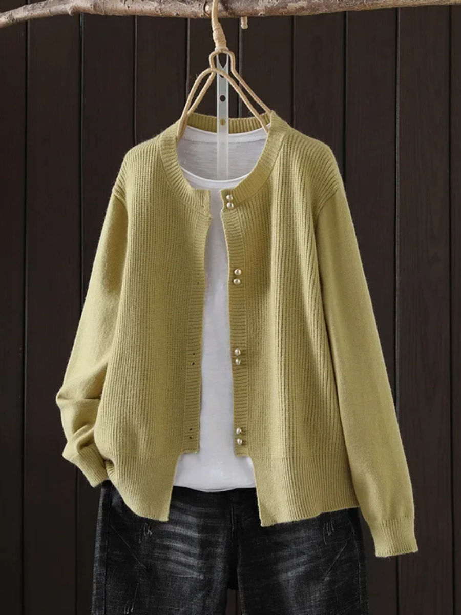 Karen Moree | Pearl-Button Cardigan