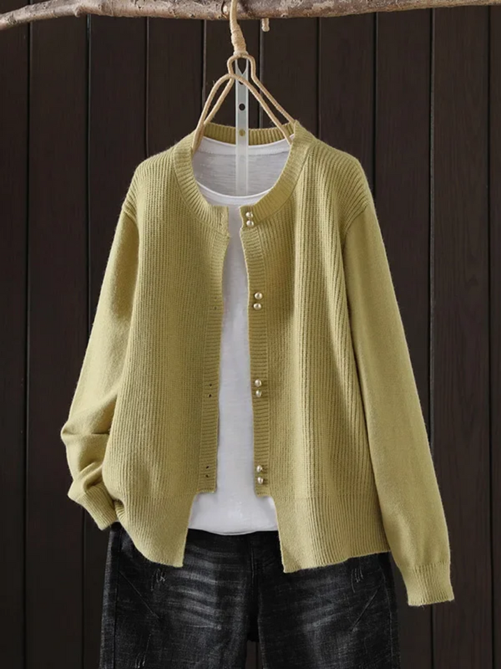 Karen Moree | Pearl-Button Cardigan
