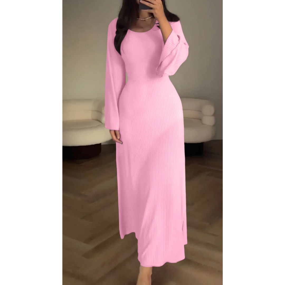 Karen Moree | Elegant Winter Maxi Dress With Long Sleeves