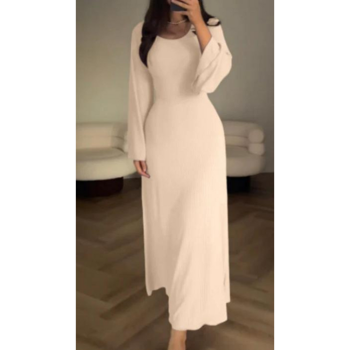 Karen Moree | Elegant Winter Maxi Dress With Long Sleeves