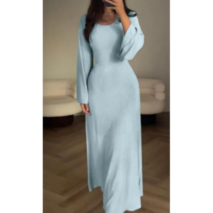 Karen Moree | Elegant Winter Maxi Dress With Long Sleeves