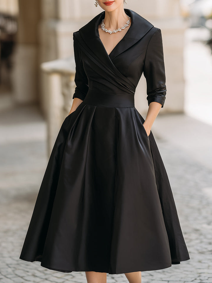 Karen Moree | Elegant Black Vintage Swing Dress