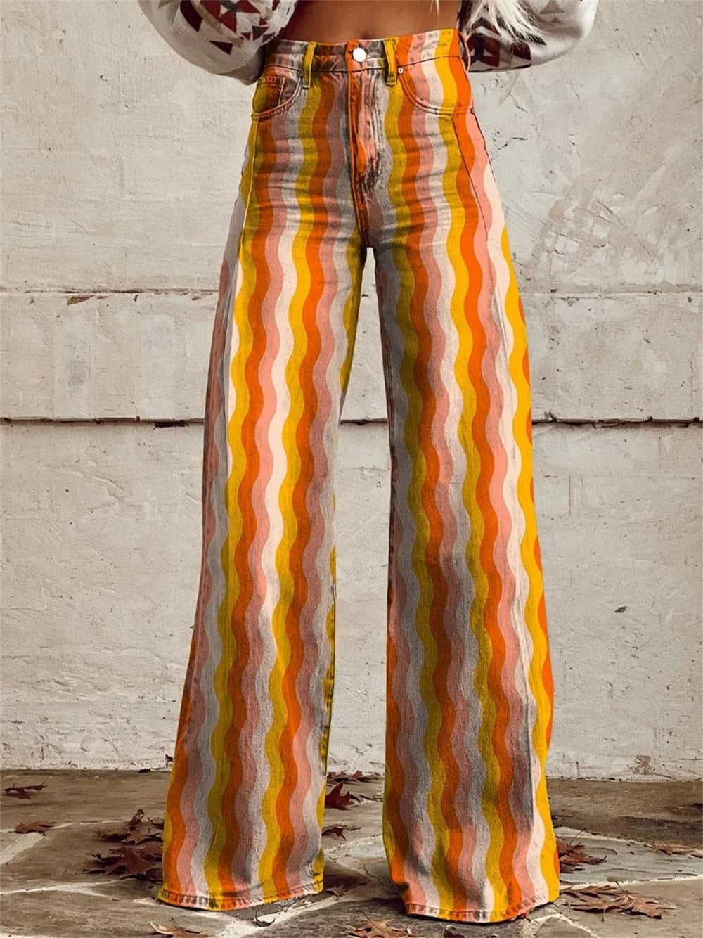 Karen Moree | Multicolored Striped Wide Leg Pants