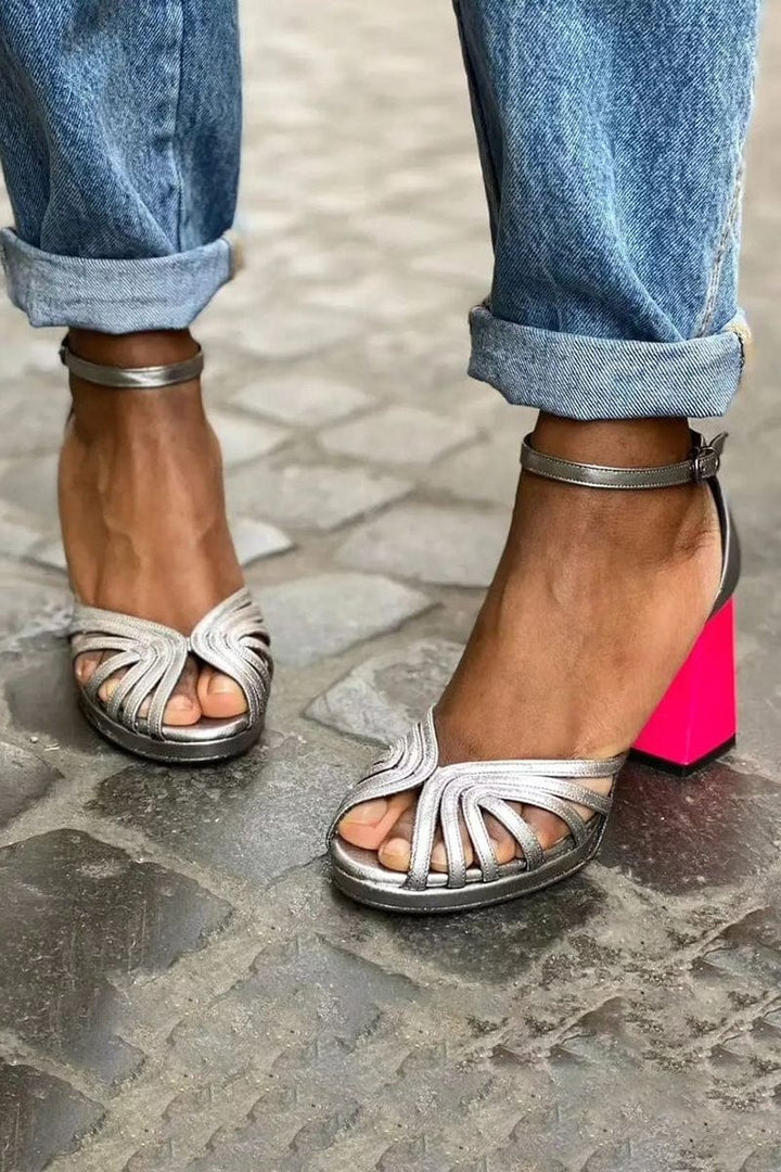 Karen Moree | Neon Block Heels
