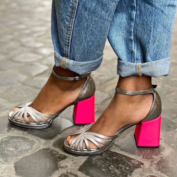 Karen Moree | Neon Block Heels
