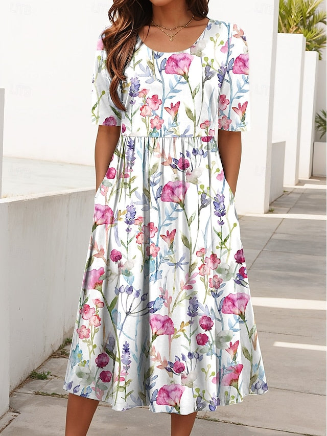 Karen Moree | Floral Midi Dress