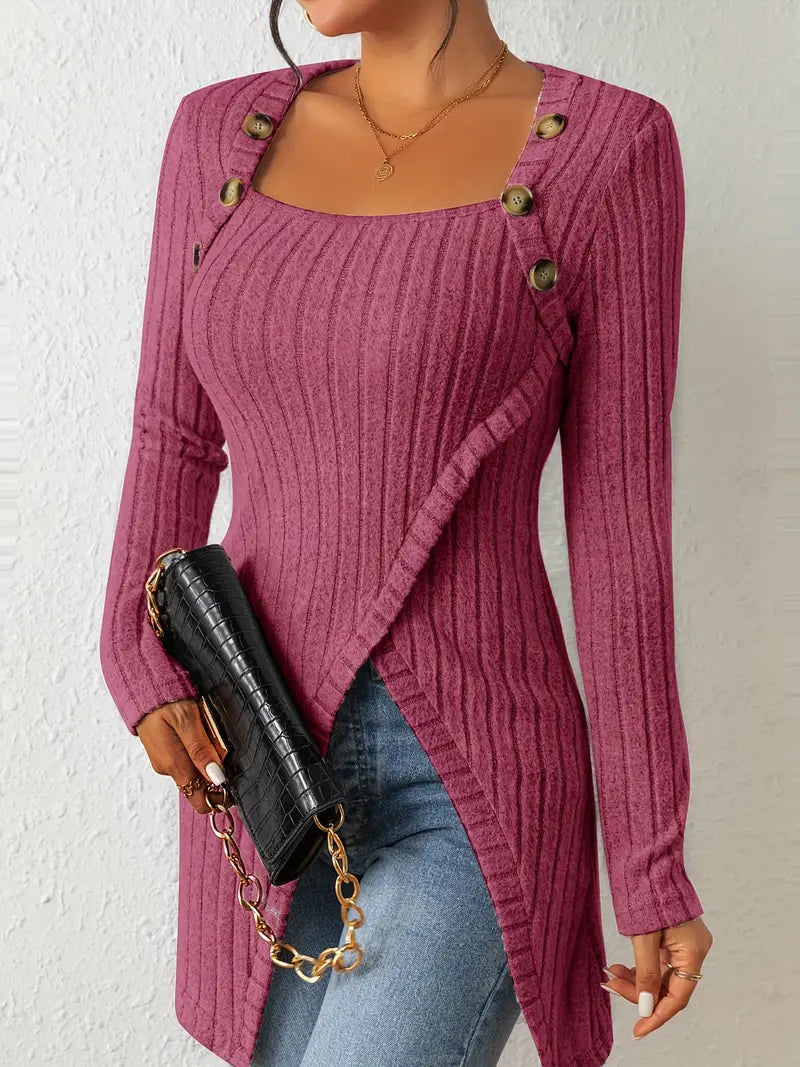 Karen Moree | Ribbed Long Sweater