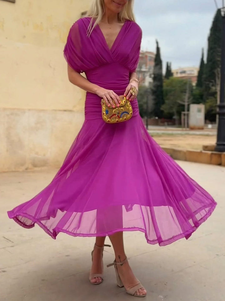 Karen Moree | Off-The-Shoulder Midi Dress