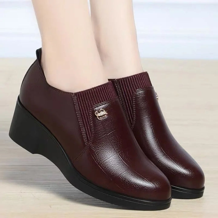 Karen Moree | Fashionable Leather Wedge Shoes