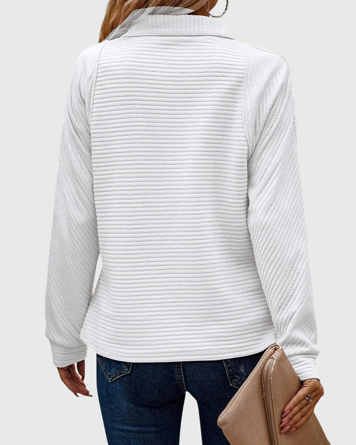 Karen Moree | Elegant Half-Zip Sweater
