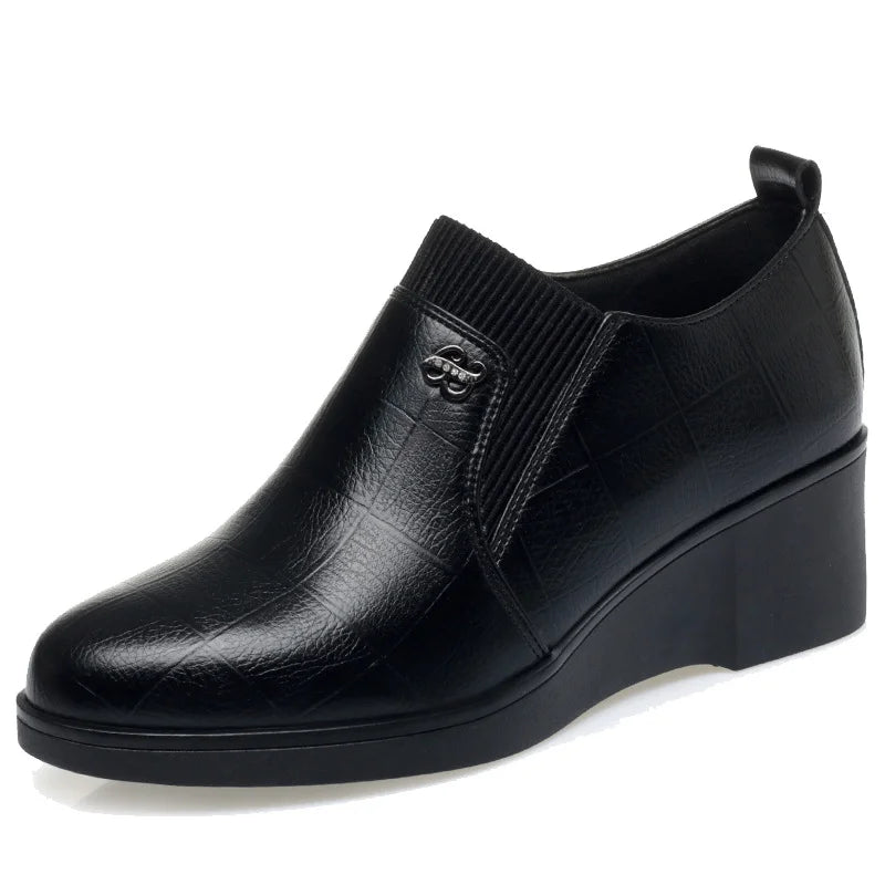 Karen Moree | Fashionable Leather Wedge Shoes