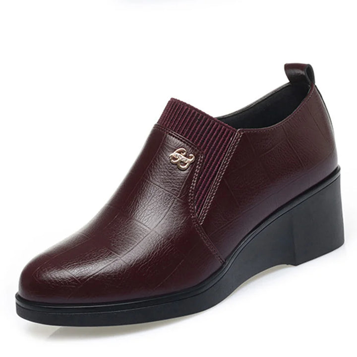 Karen Moree | Fashionable Leather Wedge Shoes