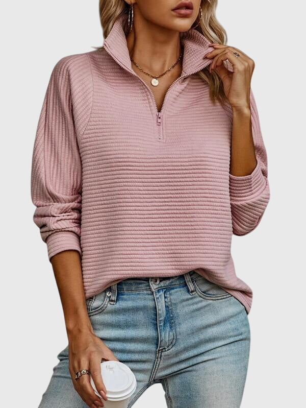 Karen Moree | Elegant Half-Zip Sweater