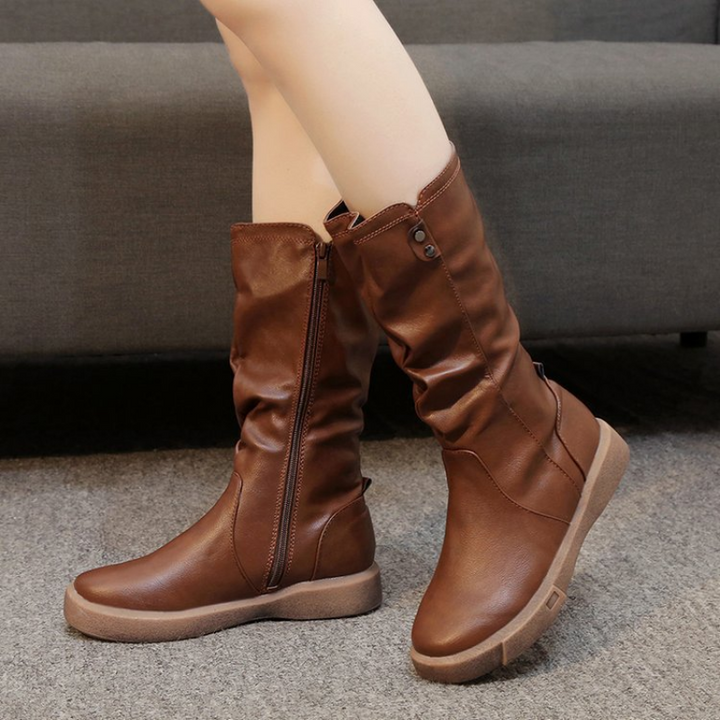 Karen Moree | Waterproof Vegan Leather Boots With Zipper