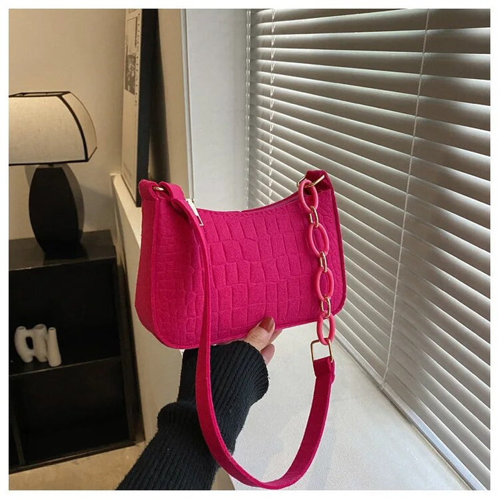Karen Moree | Shoulder Bag In Crocodile-Embossed Design