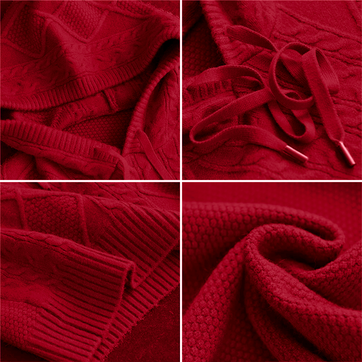 Karen Moree | Cable Knit Hoodie Sweater
