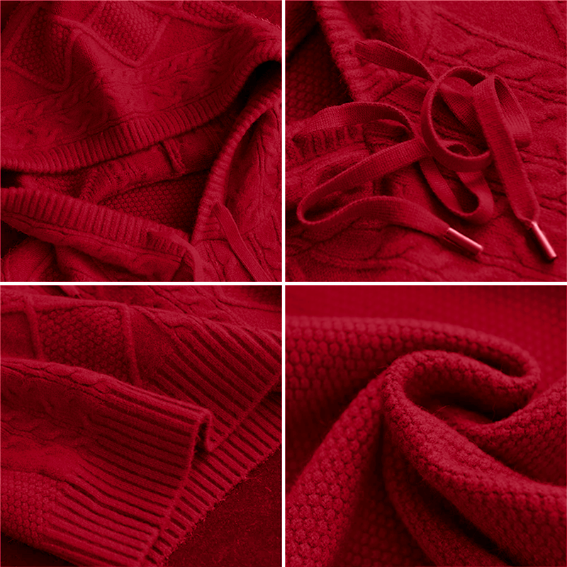 Karen Moree | Cable Knit Hoodie Sweater