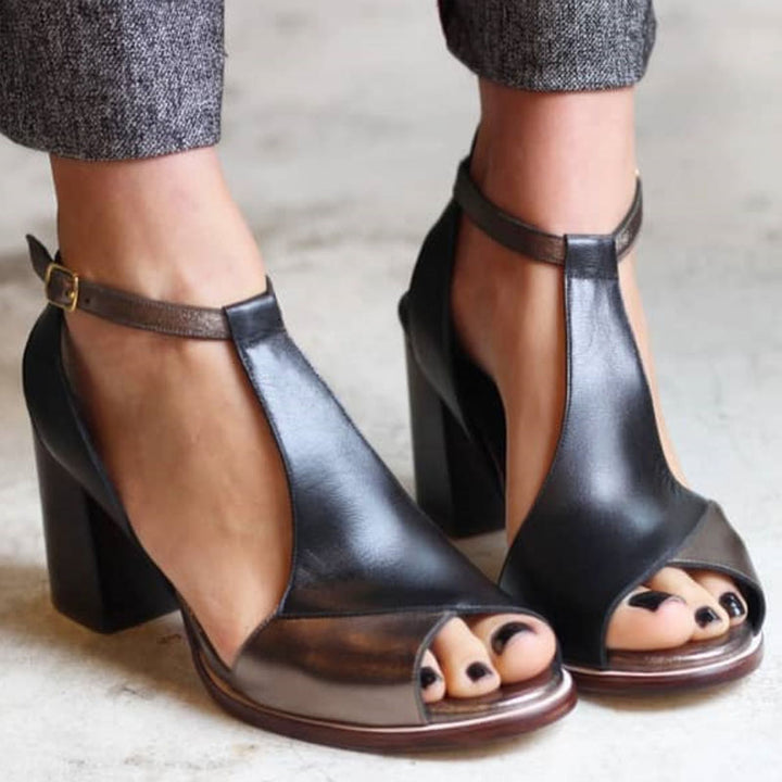 Karen Moree | Elegant T-Strap Block Heel