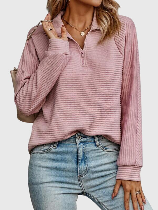 Karen Moree | Elegant Half-Zip Sweater